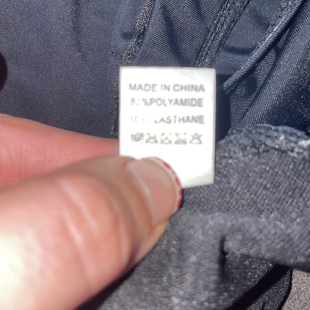 Black Zip Back Swim Top - Picture 7 of 7